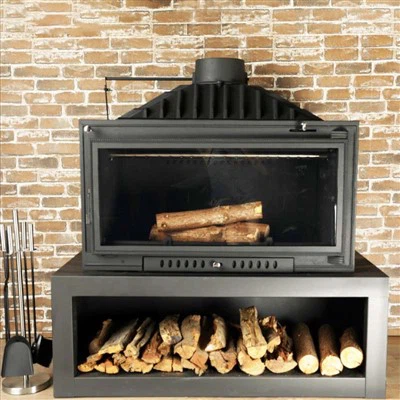 Вбудований чавунний камін з підігрівом